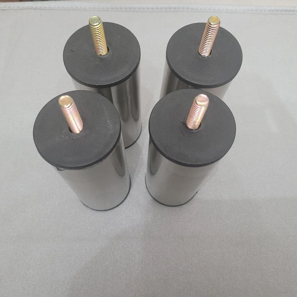 Set‎ of 4 Stainless Steel Furniture Legs 4.5 In, Cylinder Cabinets Sofa Tables